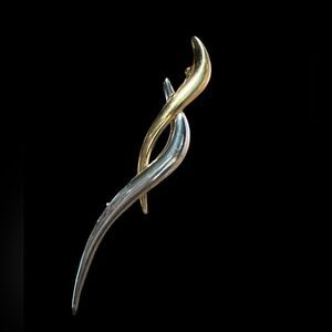 Givenchy Vintage Gold and Silver Tone Brooch